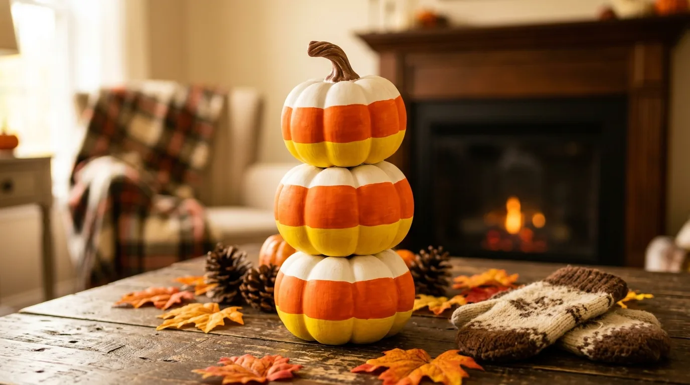Paint faces in a more modern playful way inspiration for a painted pumpkin display.